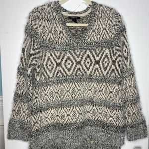 Style & Co fuzzy geometric sweater NWT Large